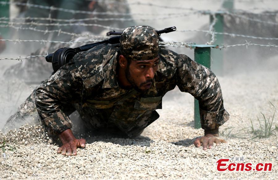 Iranian soldiers participate in the \