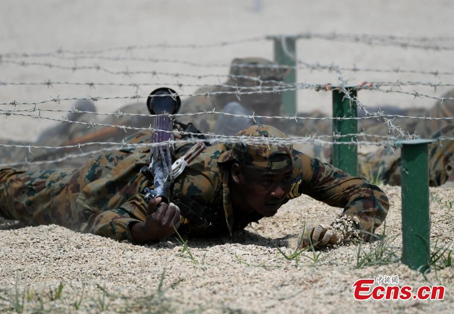 Sudanese soldiers participate in the \