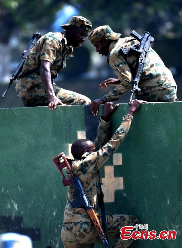 Sudanese soldiers participate in the \