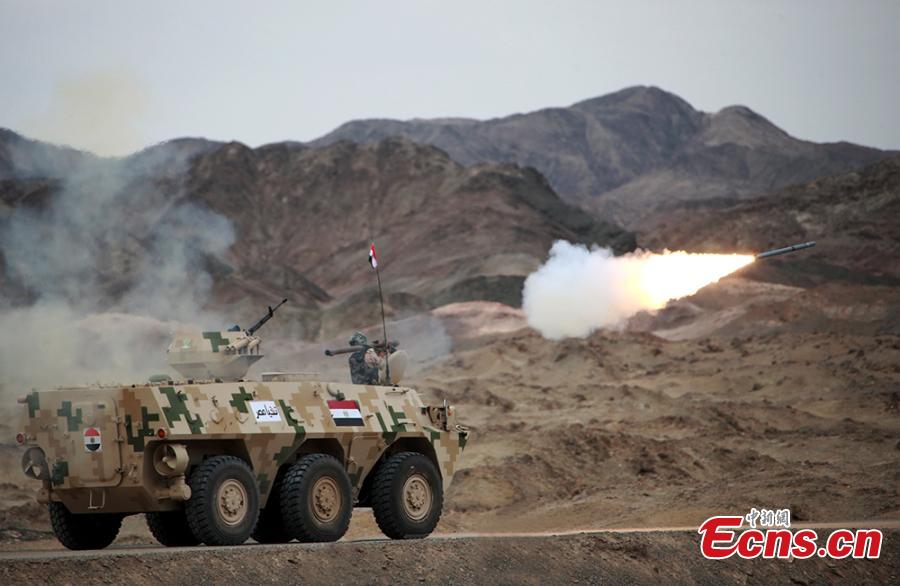 A military vehicle during a contest at the International Army Games 2018 in Korla in Xinjiang Uygur Autonomous Region, July 31, 2018. China beat six other teams to win the contest. Three of the tournament events - \