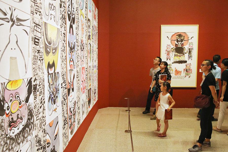 Ma Shulin\'s solo exhibition is ongoing at the National Art Museum of China in Beijing. (Photo/China Daily)