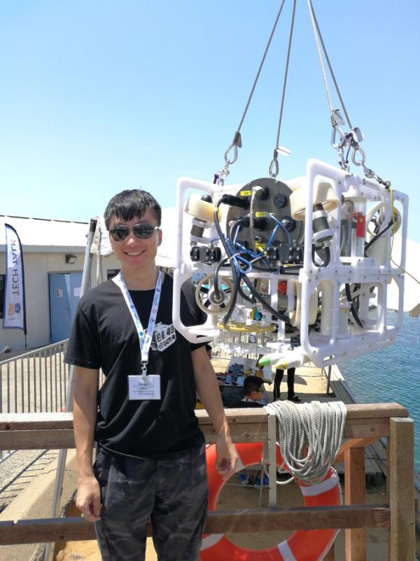 A Harbin Engineering University team wins the 21st RoboSub Competition in San Diego, California, the U.S., on Aug. 6, 2018. (Photo provided to chinadaily.com.cn)
