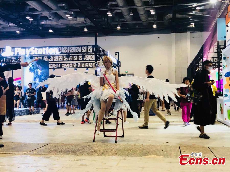 Photo taken on Aug. 8, 2018 shows the Beijing International Comics & Animation Festival (BICAF) in Beijing. Yoko Takahashi, a Japanese singer from Tokyo, sang three songs at the opening ceremony of the BICAF, one of the largest annual exhibitions in China in the sector. (Photo: China News Service/Piao Lina)