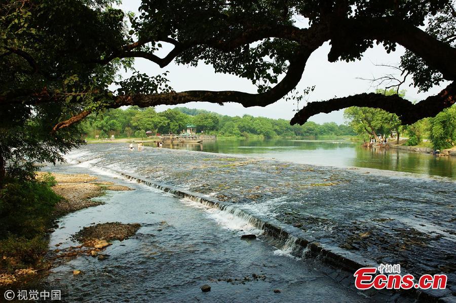 File photo of Lingqu Canal, one of the oldest and well-preserved ancient water conservation projects in the world. (Photo/VCG)