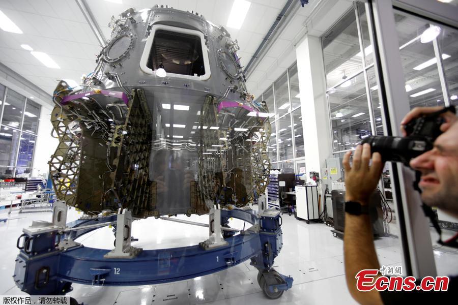 The SpaceX space craft Crew Dragon is shown being built inside a cleanroom at SpaceX headquarters in Hawthorne, California, U.S. August 13, 2018.(Photo/Agencies