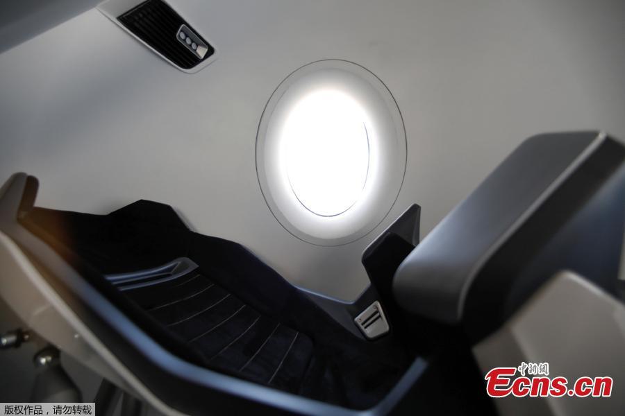 The view inside a replica Crew Dragon space craft is shown at SpaceX headquarters in Hawthorne, California, U.S. August 13, 2018.