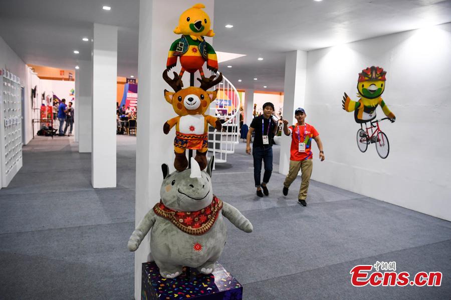 A view of the press center for the 18thAsian Games in Palembang, Indonesia, Aug. 15, 2018. A total of 11,300 athletes from 45 National Olympic Committees will compete in the Asian Games set to be played from August 18 to September 2, according to the latest data from the Olympic Council of Asia. (Photo: China News Service/Yang Huafeng)