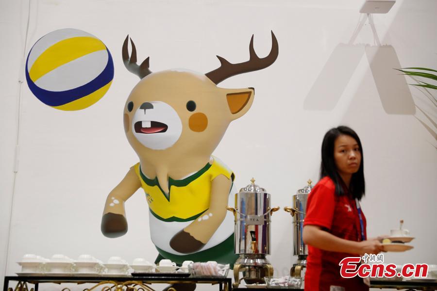 A view of the press center for the 18thAsian Games in Palembang, Indonesia, Aug. 15, 2018. A total of 11,300 athletes from 45 National Olympic Committees will compete in the Asian Games set to be played from August 18 to September 2, according to the latest data from the Olympic Council of Asia. (Photo: China News Service/Yang Huafeng)