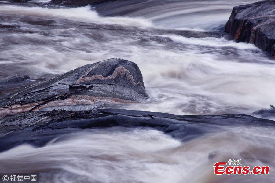 Days of rainfall have created amazing water landscapes on Mount Tai, a UNESCO World Heritage site known as the eastern mountain of the Five Great Mountains of China, attracting visitors keen to view the waterfalls and streams. (Photo/VCG)