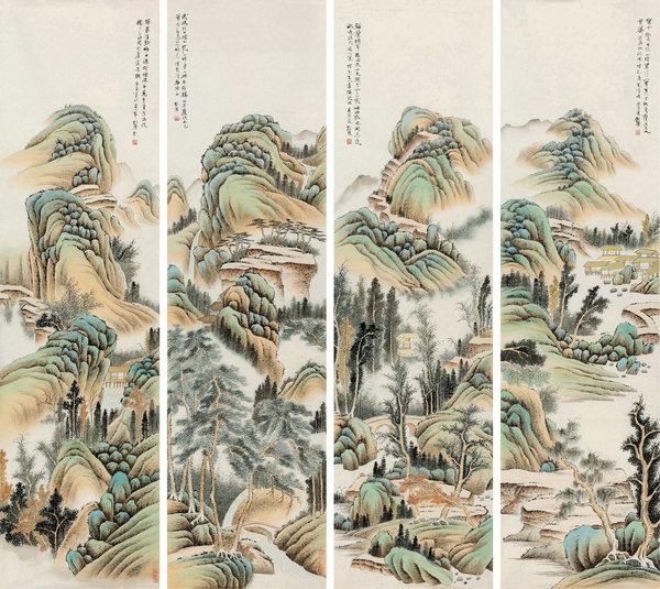 Liu Guang’s paintings are now shown at a solo exhibition, titled The Sound of Mountains and Waters, at the Poly Art Museum in Beijing. (Photo provided by chinadaily.com.cn)
Jilin-born ink painter Liu Guang, 49, has produced almost works in almost all genres of classic Chinese painting.
His birds and flowers, painted in the meticulous gongbi style on a circular piece of paper, recreate the grace of Song Dynasty (960-1279) art. And his landscapes and figure paintings convey a feeling of remoteness, and conform to the strict rules of painting.
Liu\'s paintings are now shown at a solo exhibition, titled The Sound of Mountains and Waters, at the Poly Art Museum in Beijing through Wednesday. The exhibition then will move to Shandong Province, Hong Kong and Xiamen in Fujian Province.