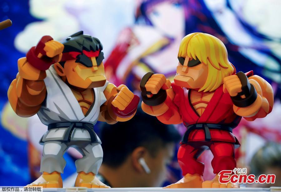 Plastic figures are seen at the computer games fair Gamescom in Cologne, Germany, August 22, 2018. (Photo/Agencies)