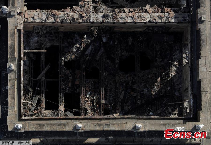 An aerial view of the National Museum of Brazil after a fire burnt it in Rio de Janeiro, Brazil September 3, 2018.(Photo/Agencies)