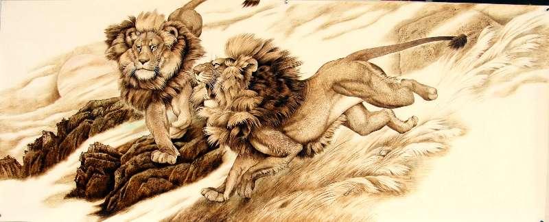 A pyrography artwork created by Zhang Ge. (Photo provided to chinadaily.com.cn)