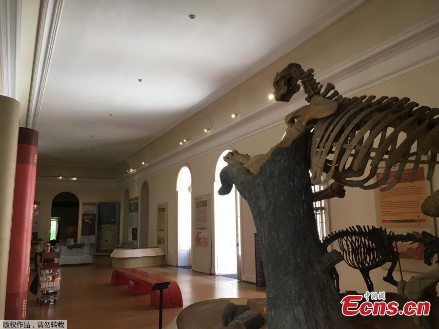 View of pieces on display at the National Museum in Rio de Janeiro, Brazil, on October 9, 2017. 
A massive fire on September 2, 2018 ripped through Rio de Janeiro\'s treasured National Museum, one of Brazil\'s oldest, in what the nation\'s president said was a \