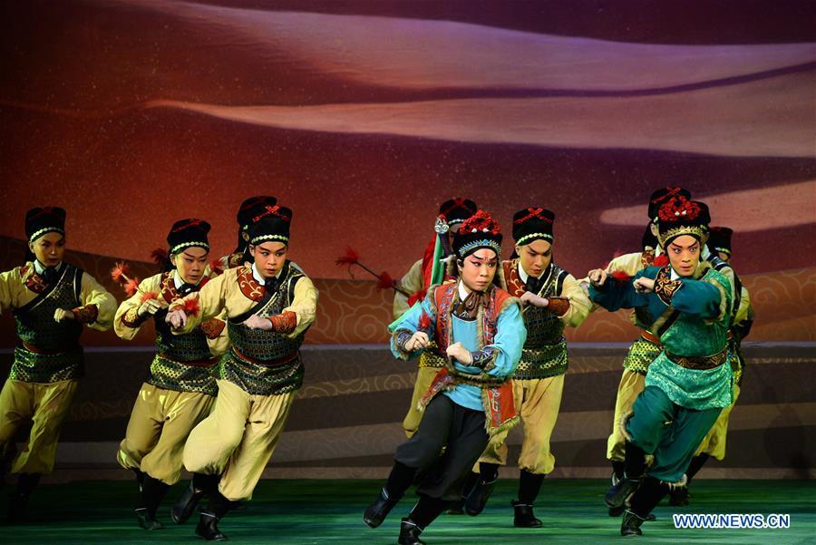 A Beijing Opera performance about the ancient Silk Road is staged during the 5th Silk Road International Arts Festival in Xi\'an, capital of northwest China\'s Shaanxi Province, Sept. 7, 2018. The arts festival opened in Xi\'an Friday.(Xinhua/Li Yibo)