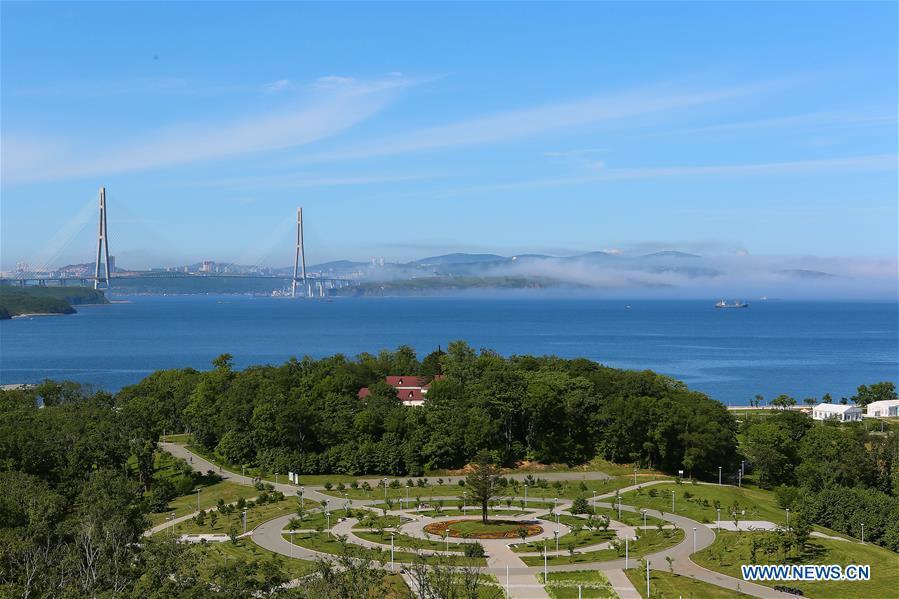 Photo taken on Sept. 9, 2018 shows a view of Far East Federal University in Vladivostok, Russia. (Xinhua/Wu Gang)