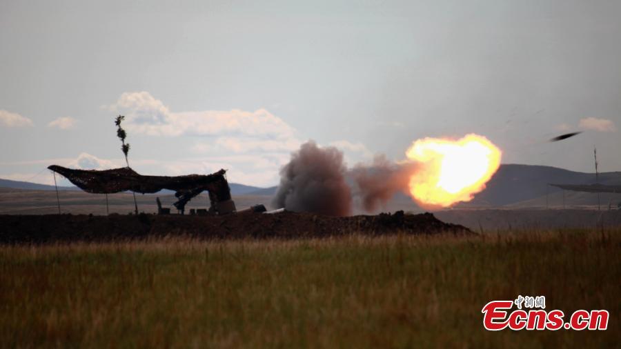 Photo taken on Sept. 13, 2018 shows the Vostok-2018 (East-2018) military exercise at the Tsugol training range in the Trans-Baikal region in Russia. The drills are aimed at consolidating and developing the China-Russia comprehensive strategic partnership of coordination, deepening pragmatic and friendly cooperation between the two armies, and further strengthening their ability to jointly deal with varied security threats, the Chinese Ministry of National Defense announced. (Photo: China News Service/Li Chun)