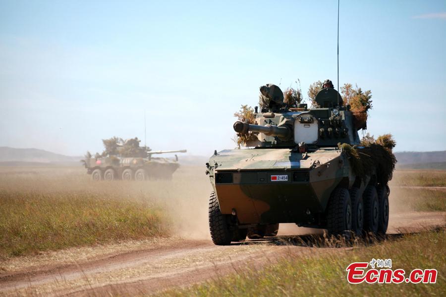 Photo taken on Sept. 13, 2018 shows the Vostok-2018 (East-2018) military exercise at the Tsugol training range in the Trans-Baikal region in Russia. The drills are aimed at consolidating and developing the China-Russia comprehensive strategic partnership of coordination, deepening pragmatic and friendly cooperation between the two armies, and further strengthening their ability to jointly deal with varied security threats, the Chinese Ministry of National Defense announced. (Photo: China News Service/Li Chun)