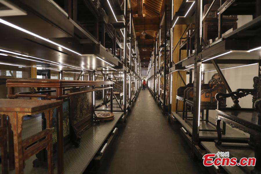 The Palace Museum in Beijing puts more than 300 pieces of furniture from the Qing Dynasty (1644-1911) on display, Sept. 19, 2018. With more areas to be opened in the future, the furniture-themed exhibition at Nandaku, or \