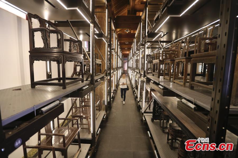 The Palace Museum in Beijing puts more than 300 pieces of furniture from the Qing Dynasty (1644-1911) on display, Sept. 19, 2018. With more areas to be opened in the future, the furniture-themed exhibition at Nandaku, or \