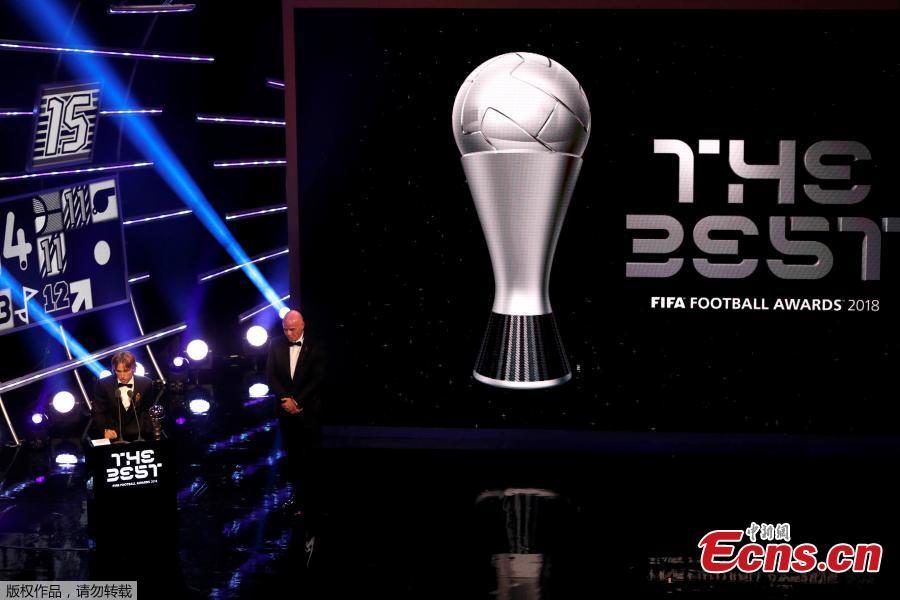 Real Madrid and Croatia midfielder Luka Modric after winning the trophy for the Best Fifa Men’s Player of 2018 award in London. (Photo/Agencies)