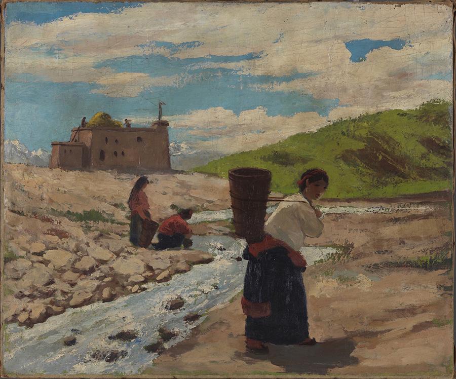 Fetching Water (Photo provided to China Daily)

Wu Zuoren (1908-97) was one of the top Chinese students studying art in Europe. While he was attending the Royal Academy of Fine Arts in Brussels during the 1930s, he won two gold medals for his paintings and sculptures.

After he returned to his homeland, Wu came to realize that the techniques he had learned in Europe were not enough if didn\'t endeavor to root his oil paintings in the soil of Chinese art and use it to serve his people.