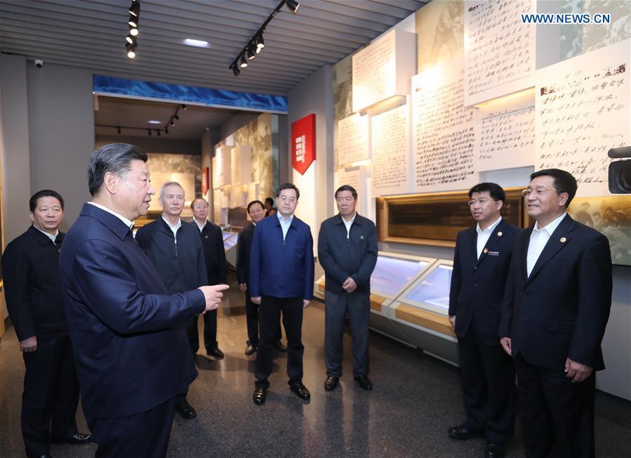 Chinese President Xi Jinping, also general secretary of the Communist Party of China (CPC) Central Committee and chairman of the Central Military Commission, visits Lei Feng Memorial Hall in Fushun, northeast China\'s Liaoning Province, Sept. 28, 2018. (Xinhua/Ju Peng)