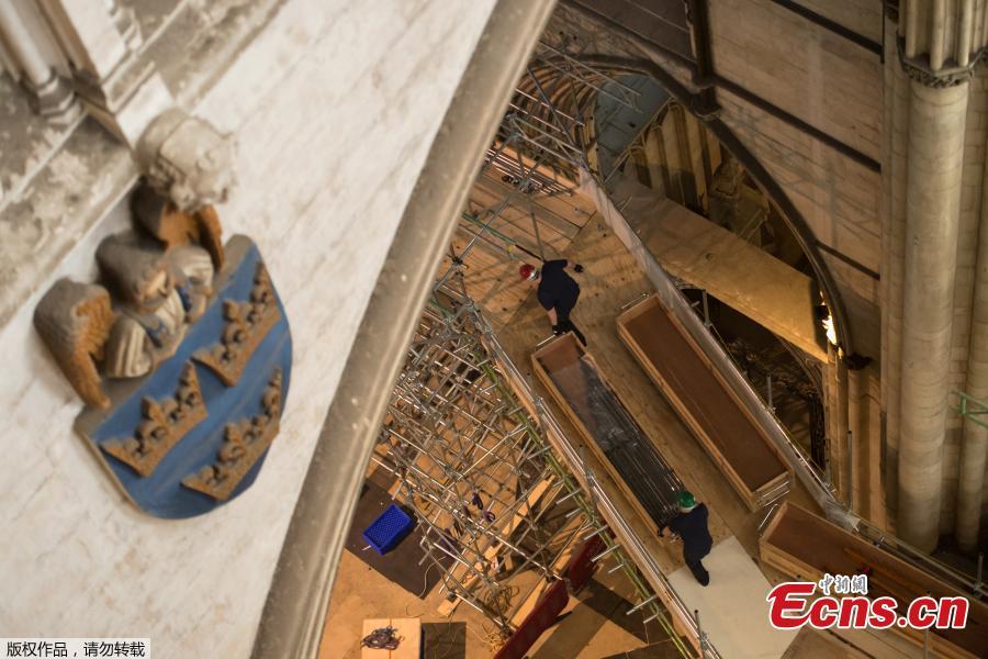 A major project to refurbish York Minster\'s Grand Organ gets under way with the removal of 5,403 pipes which will be taken to a specialist workshop in Durham for repair. One of the largest cathedral organs in the country, it dates from 1903 and weighs 20 tons. (Photo/Agencies)