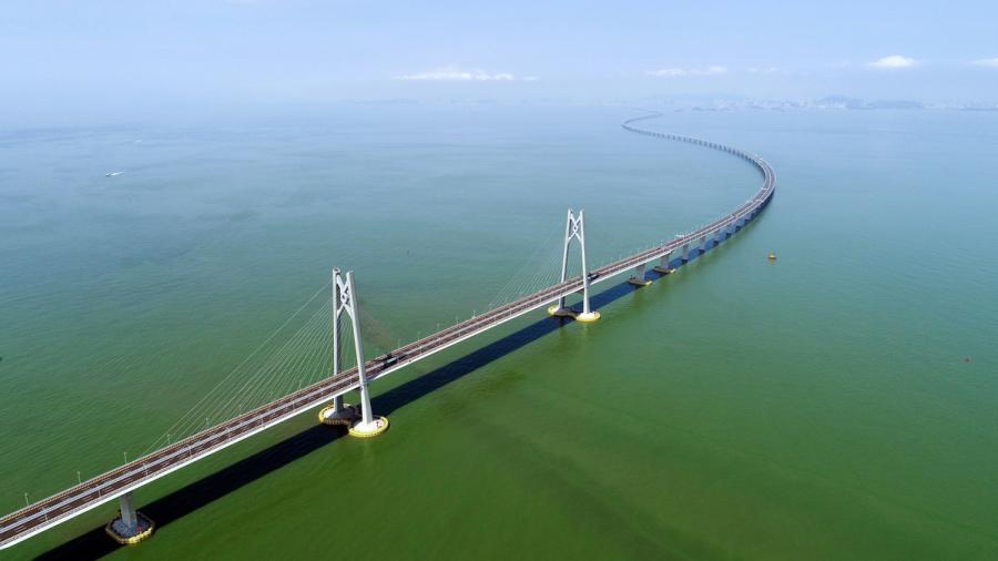 The Hong Kong-Zhuhai-Macao Bridge. （Photo/Xinhua）