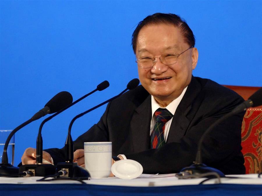 In this file photo, Jin Yong is invited to give a speech at Peking University in Beijing, capital of China, on June 18, 2007. Famous Chinese martial arts novelist Louis Cha Leung-yung, more widely known by his pen name Jin Yong, died at 94 at a hospital in Hong Kong on Tuesday. Cha created many widespread martial arts novels between 1955 and 1972. Cha, who also co-founded the Hong Kong daily newspaper Ming Pao, has been regarded as one of the greatest and most popular martial arts writers. (Xinhua/Luo Xiaoguang)