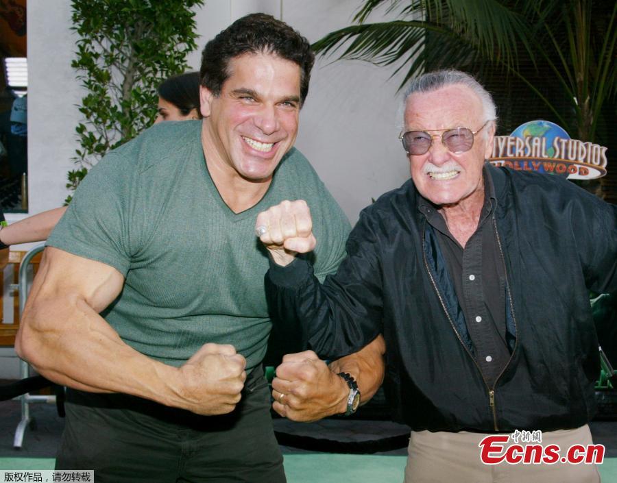 File photo: Stan Lee (R) creator of comic book character \