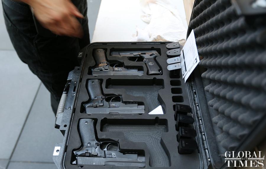 The 2nd USIP World Police Service Pistol Shooting Competition will kick off in Foshan, Guangdong Province, on Nov. 14. 69 delegations from 68 countries and regions have joined in the competition. (Photos: Cui Meng/GT)