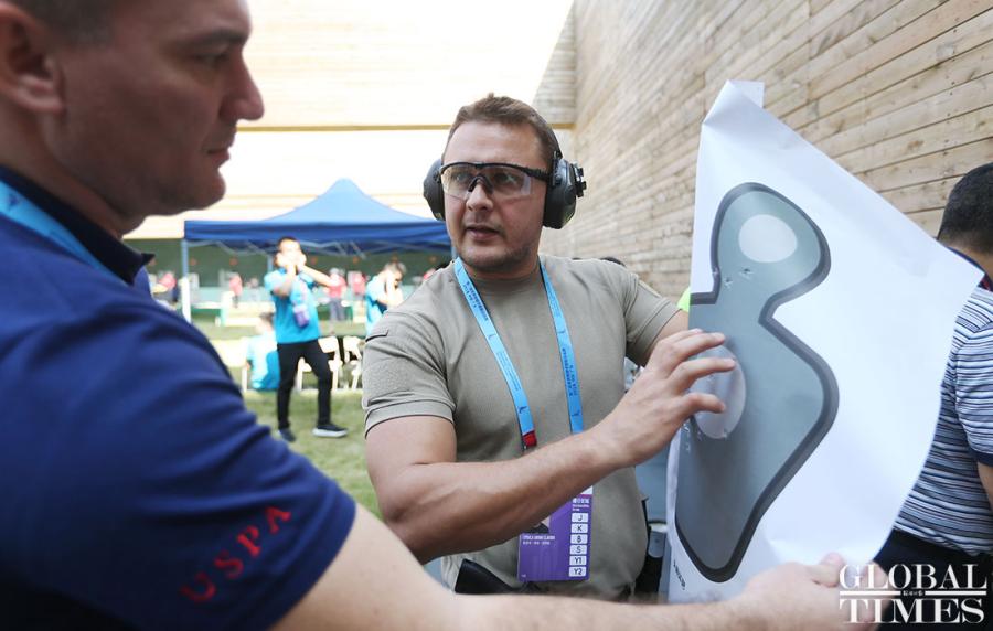 The 2nd USIP World Police Service Pistol Shooting Competition will kick off in Foshan, Guangdong Province, on Nov. 14. 69 delegations from 68 countries and regions have joined in the competition. (Photos: Cui Meng/GT)