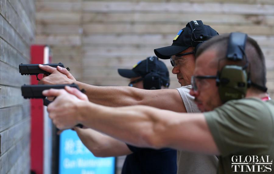 The 2nd USIP World Police Service Pistol Shooting Competition will kick off in Foshan, Guangdong Province, on Nov. 14. 69 delegations from 68 countries and regions have joined in the competition. (Photos: Cui Meng/GT)