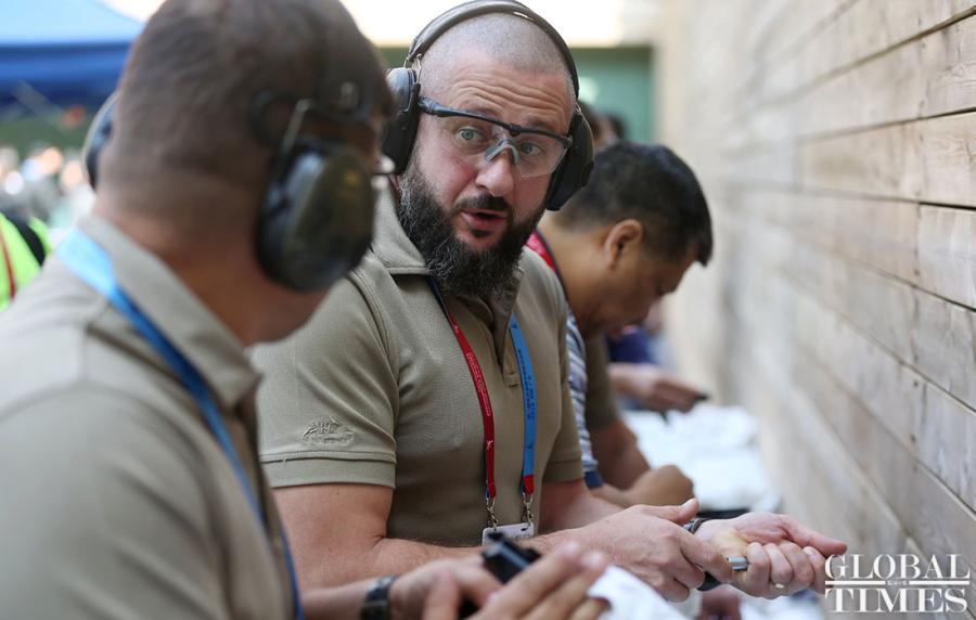 The 2nd USIP World Police Service Pistol Shooting Competition will kick off in Foshan, Guangdong Province, on Nov. 14. 69 delegations from 68 countries and regions have joined in the competition. (Photos: Cui Meng/GT)