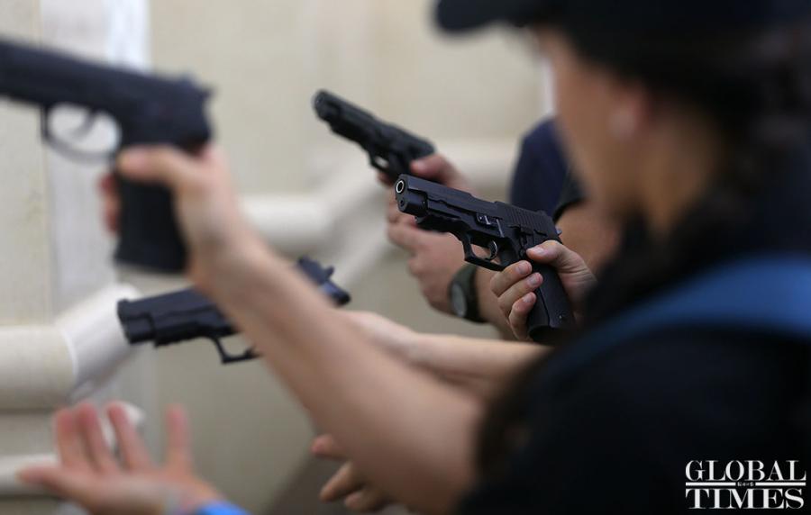 The 2nd USIP World Police Service Pistol Shooting Competition will kick off in Foshan, Guangdong Province, on Nov. 14. 69 delegations from 68 countries and regions have joined in the competition. (Photos: Cui Meng/GT)