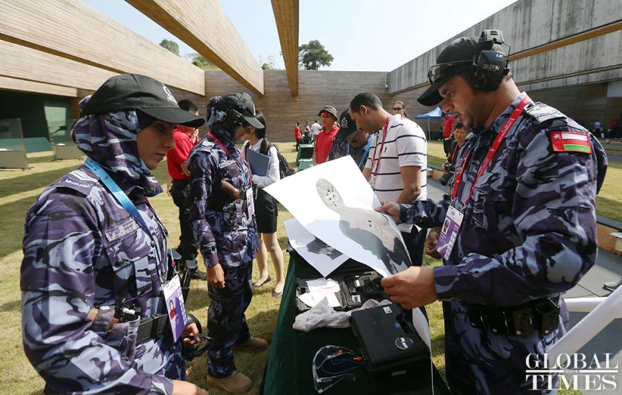 The 2nd USIP World Police Service Pistol Shooting Competition will kick off in Foshan, Guangdong Province, on Nov. 14. 69 delegations from 68 countries and regions have joined in the competition. (Photos: Cui Meng/GT)