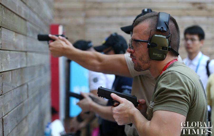 The 2nd USIP World Police Service Pistol Shooting Competition will kick off in Foshan, Guangdong Province, on Nov. 14. 69 delegations from 68 countries and regions have joined in the competition. (Photos: Cui Meng/GT)