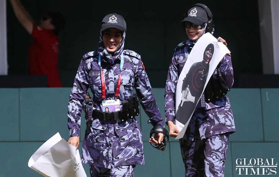 The 2nd USIP World Police Service Pistol Shooting Competition will kick off in Foshan, Guangdong Province, on Nov. 14. 69 delegations from 68 countries and regions have joined in the competition. (Photos: Cui Meng/GT)