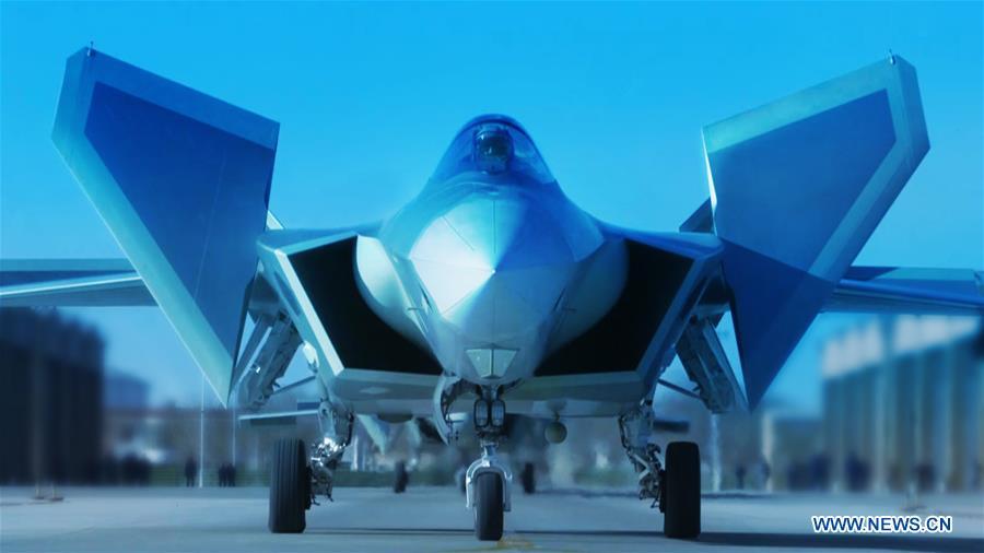 An undated file photo shows a J-20 stealth fighter. The Chinese Air Force announced a roadmap for building a stronger modern air force in three steps. The building of a stronger modern air force is in line with the overall goal of building national defense and the armed forces, Lieutenant General Xu Anxiang, deputy commander of Chinese Air Force, said at a press conference on celebrating the 69th anniversary of the establishment of Chinese Air Force held in Zhuhai, south China\'s Guangdong Province, Nov. 11, 2018. (Xinhua)