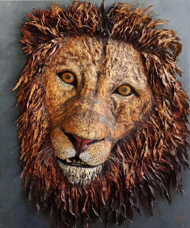 A hunted lion (Photo provided to China Daily)