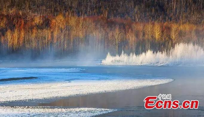 The photo taken in November, 2018 shows the rime scenery in Huzhong, northeast China\'s Heilongjiang province. If you thought it was cold where you are at this moment, then a visit to Huzhong, northeast China\'s Heilongjiang province, might change your mind. A cold front plunged the temperature well below the freezing point to -38 C recent days, the lowest this winter. (Photo: China News Service/ Tian Yunxiang)
