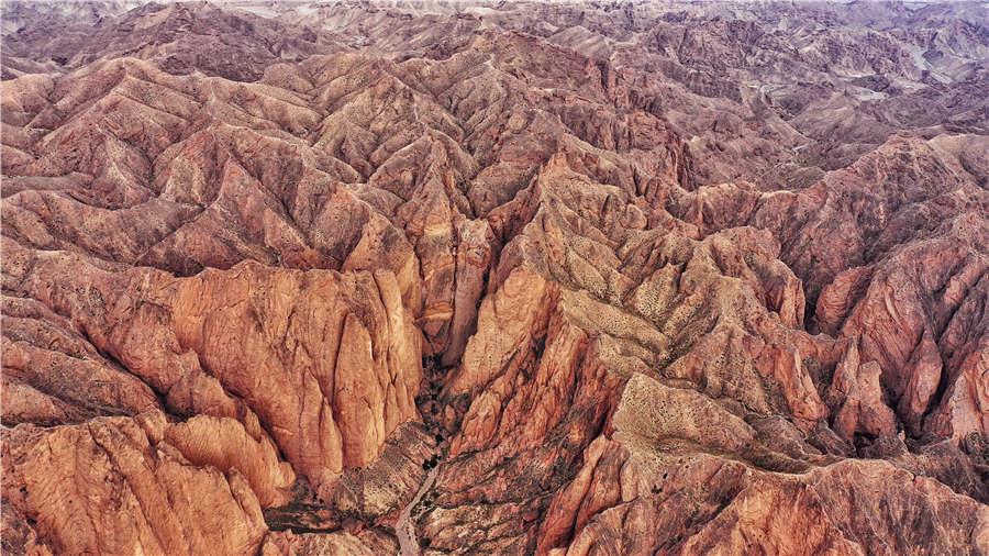 The Yellow River Stone Forest in Jingtai county in Baiyin city of Gansu Province. (Photo provided to chinadaily.com.cn)
