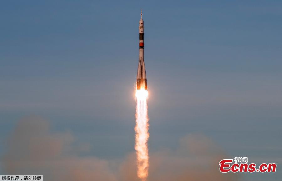 The Soyuz MS-11 spacecraft carrying the crew formed of David Saint-Jacques of Canada, Oleg Kononenko of Russia and Anne McClain of the U.S. blasts off to the International Space Station (ISS) from the launchpad at the Baikonur Cosmodrome, Kazakhstan December 3, 2018. (Photo/Agencies)