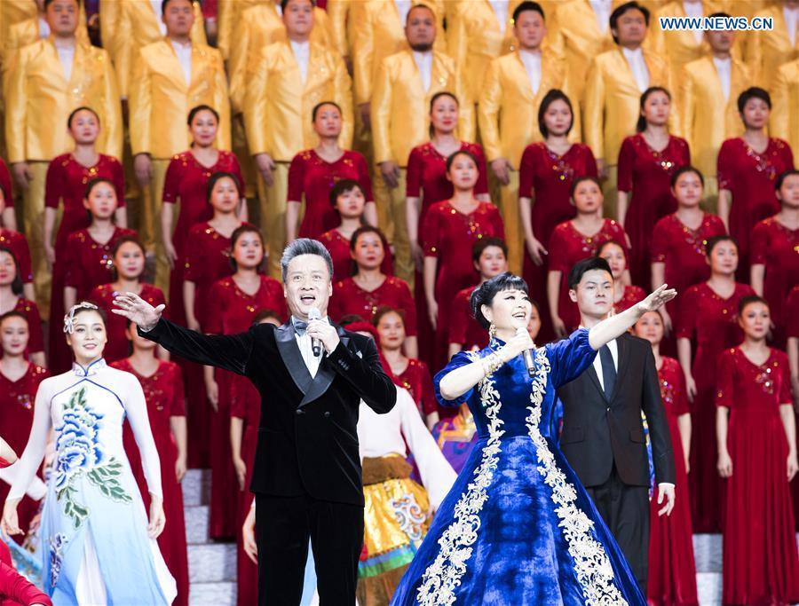 Performers put on a show during \
