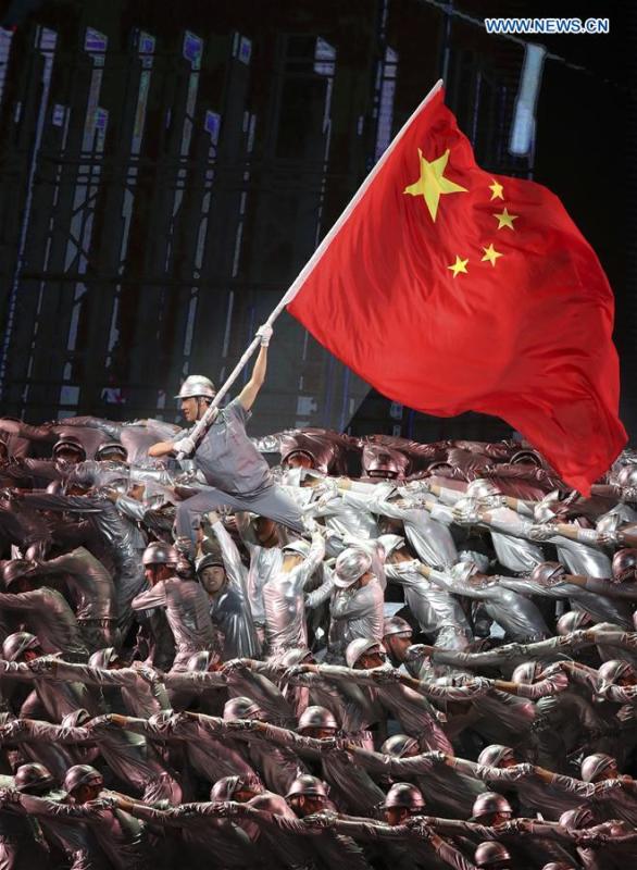Performers put on a show during \