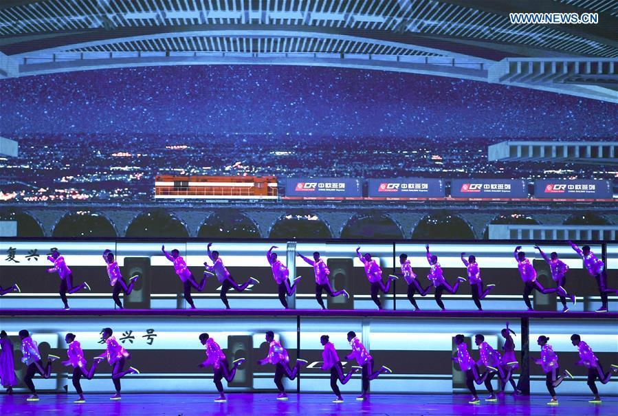 Performers put on a show during \