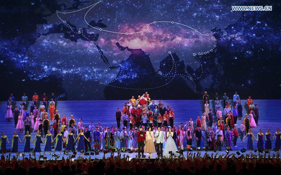 Performers put on a show during \