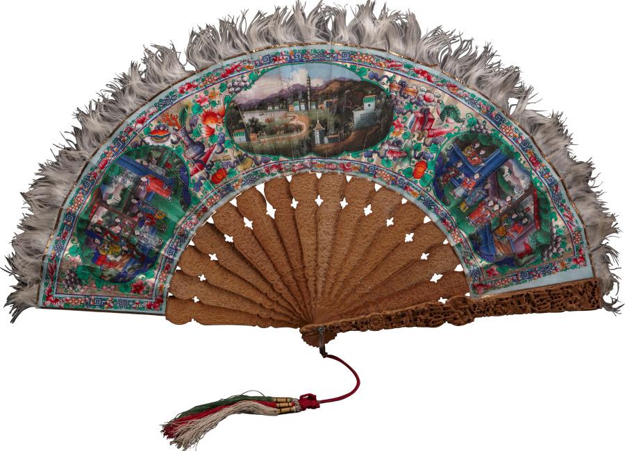 The fans combine Cantonese craftsmanship and Western esthetic tastes. (Photo provided to chinadaily.com.cn)

A total of 163 pieces or sets of exquisite fans made in China between the 18th and 20th centuries for foreign markets have been exhibited at Guangdong Museum in Guangzhou.

Made of materials such as ivory, silver, lacquer, hawksbill turtle shell, embroidery or sandalwood, these fans come in various shapes and show every stage in the history of export-oriented fan making.

The fans, born amid the foreign trade in the Qing Dynasty (1644-1911), were mostly made in Guangzhou, which was known as Canton back then, by combining Cantonese craftsmanship and Western esthetic tastes.