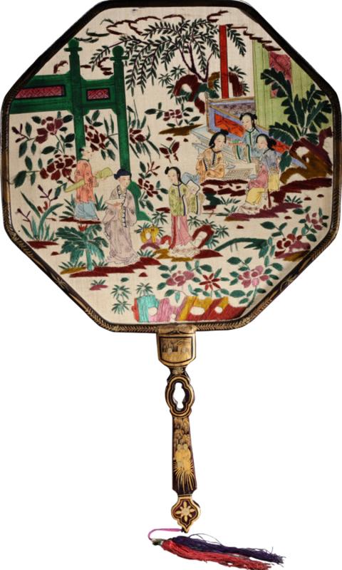 The fans combine Cantonese craftsmanship and Western esthetic tastes.  (Photo provided to chinadaily.com.cn)